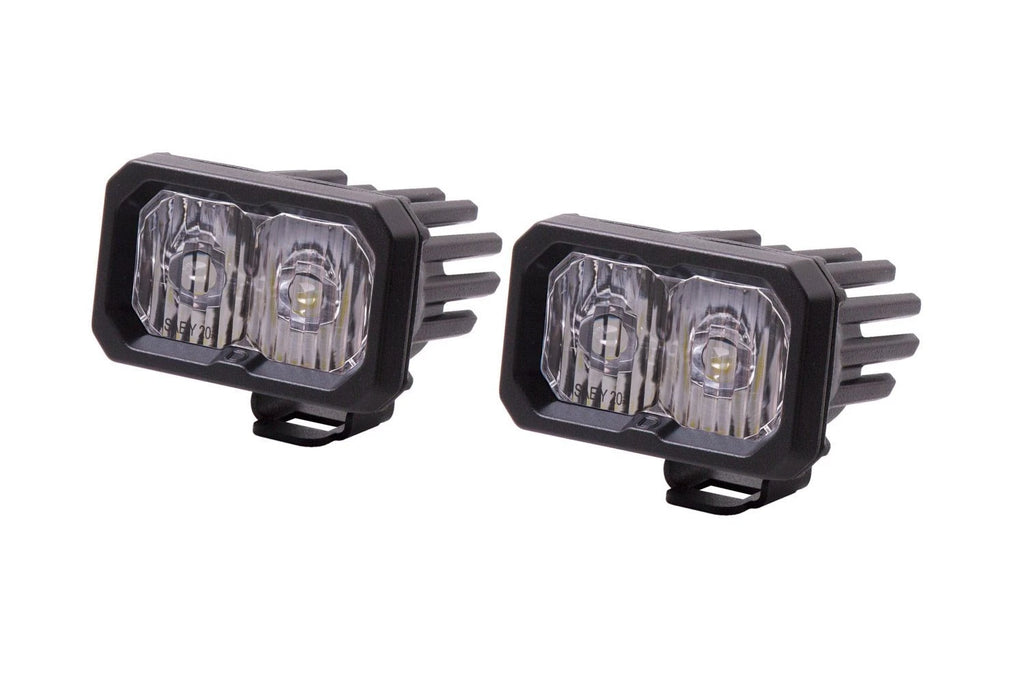 LED Pod Light Pro 2 Inch White Driving Amber Backlight for Jeep Wrangler (2018–2025)
