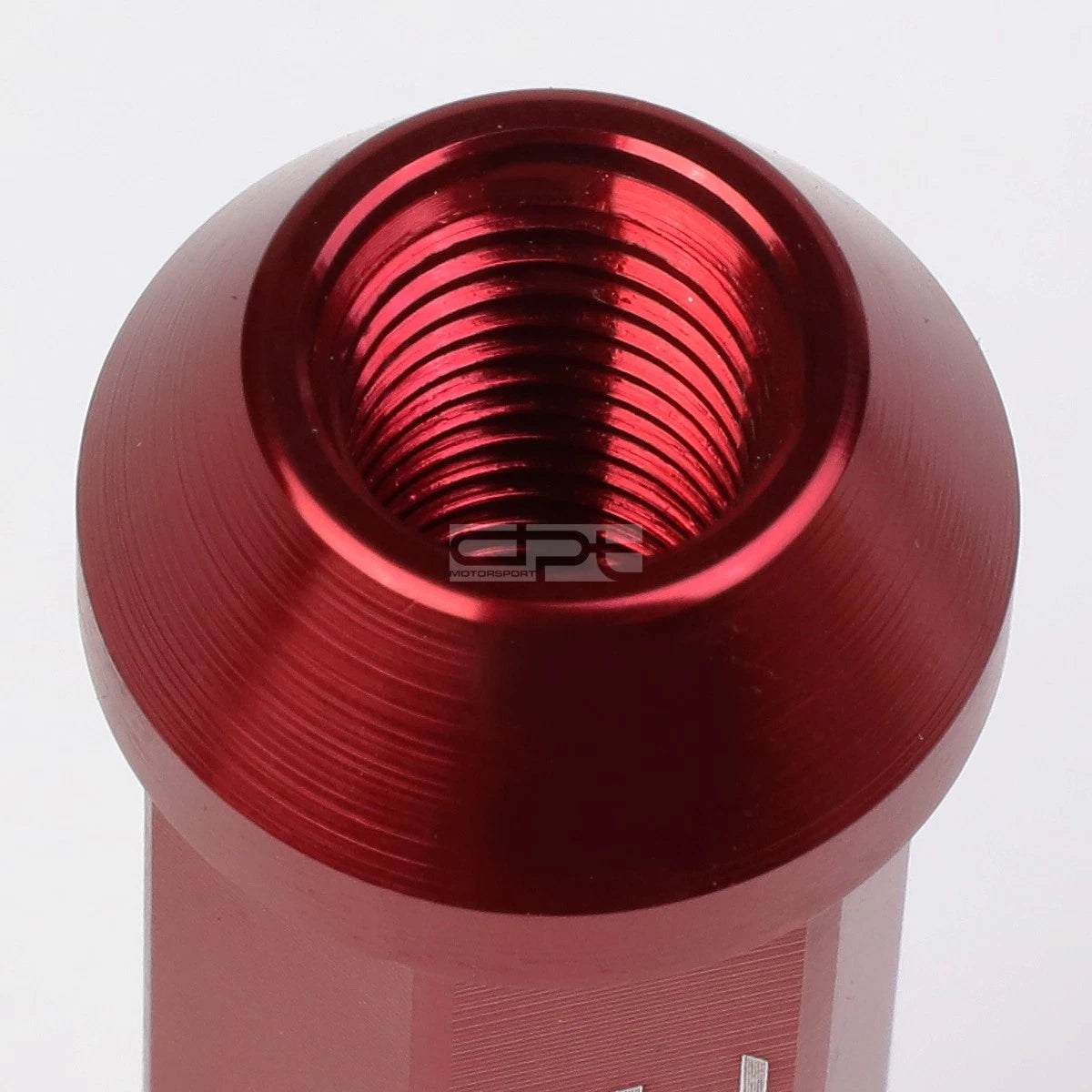 20x Open End M12x1.5 90mm Tall Red Aluminum Lug Nuts + Adapter