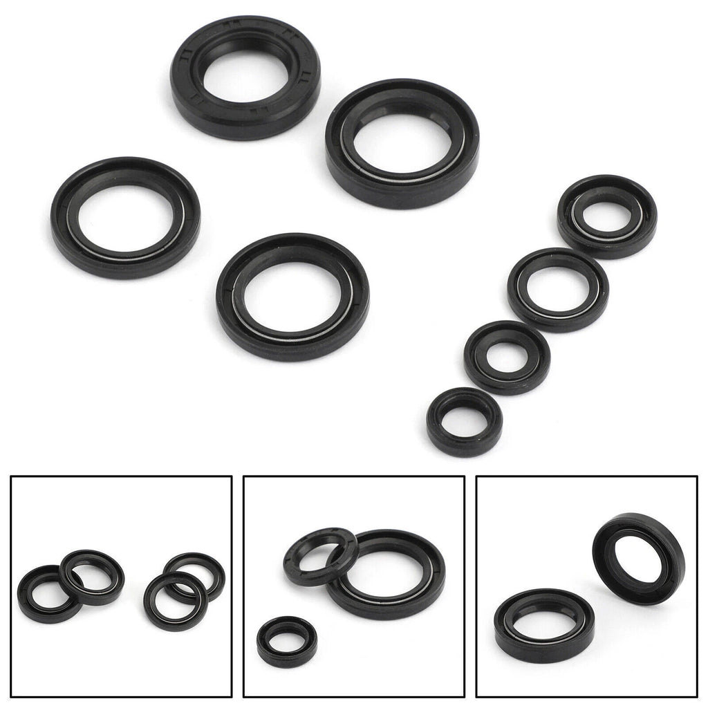 Complete Engine Oil Seal Set Kit x 8 for Yamaha DT 125 DT125 (1976–1981)