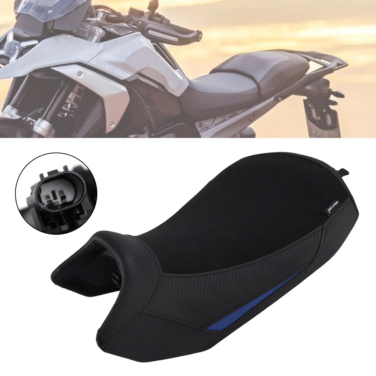 Front Raider Seat Driver Cushion Pu 30mm Fit Blue for BMW R1300GS (2024–2025)