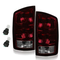Pair Red Smoked Tail Lights with Bulbs for Dodge Ram 1500 (2002–2006) 2500 3500