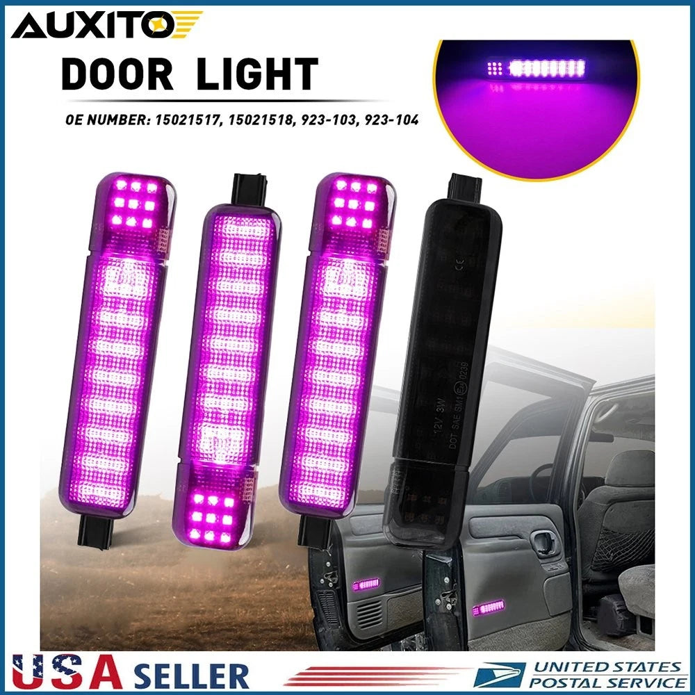4X LED Courtesy Lights for Hummer H2 (2003–2009) - Purple Smoked Housing