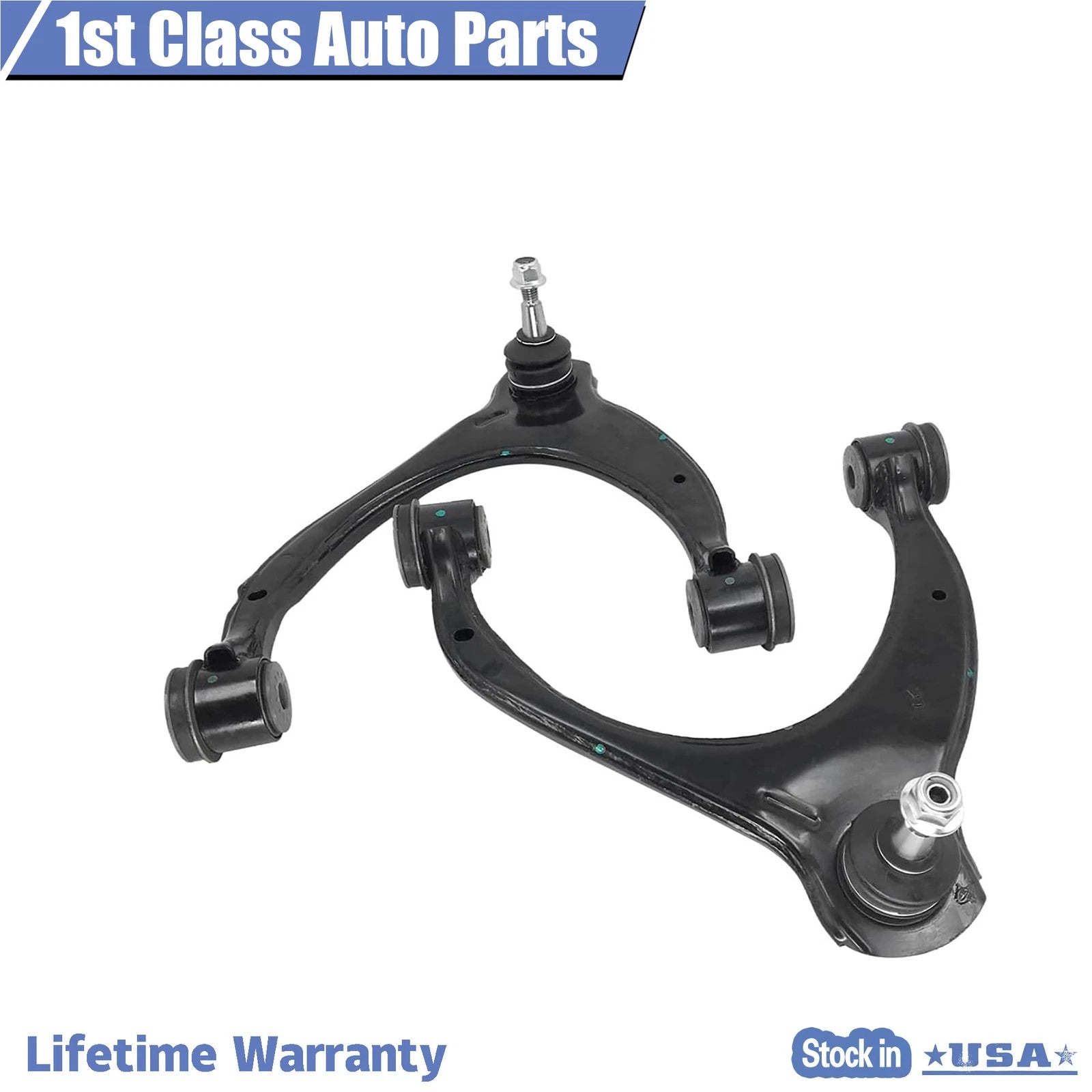 2X Control Arms with Ball Joints for Chevrolet Silverado GMC Sierra 1500 (2016–2018)