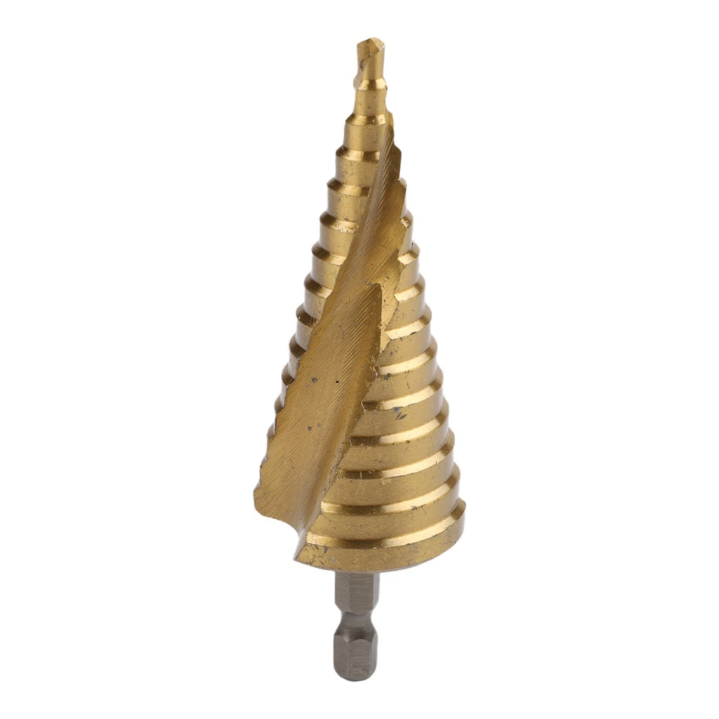 Set of 5 High Steel Spiral Step Taper Drill Bits 4-32mm
