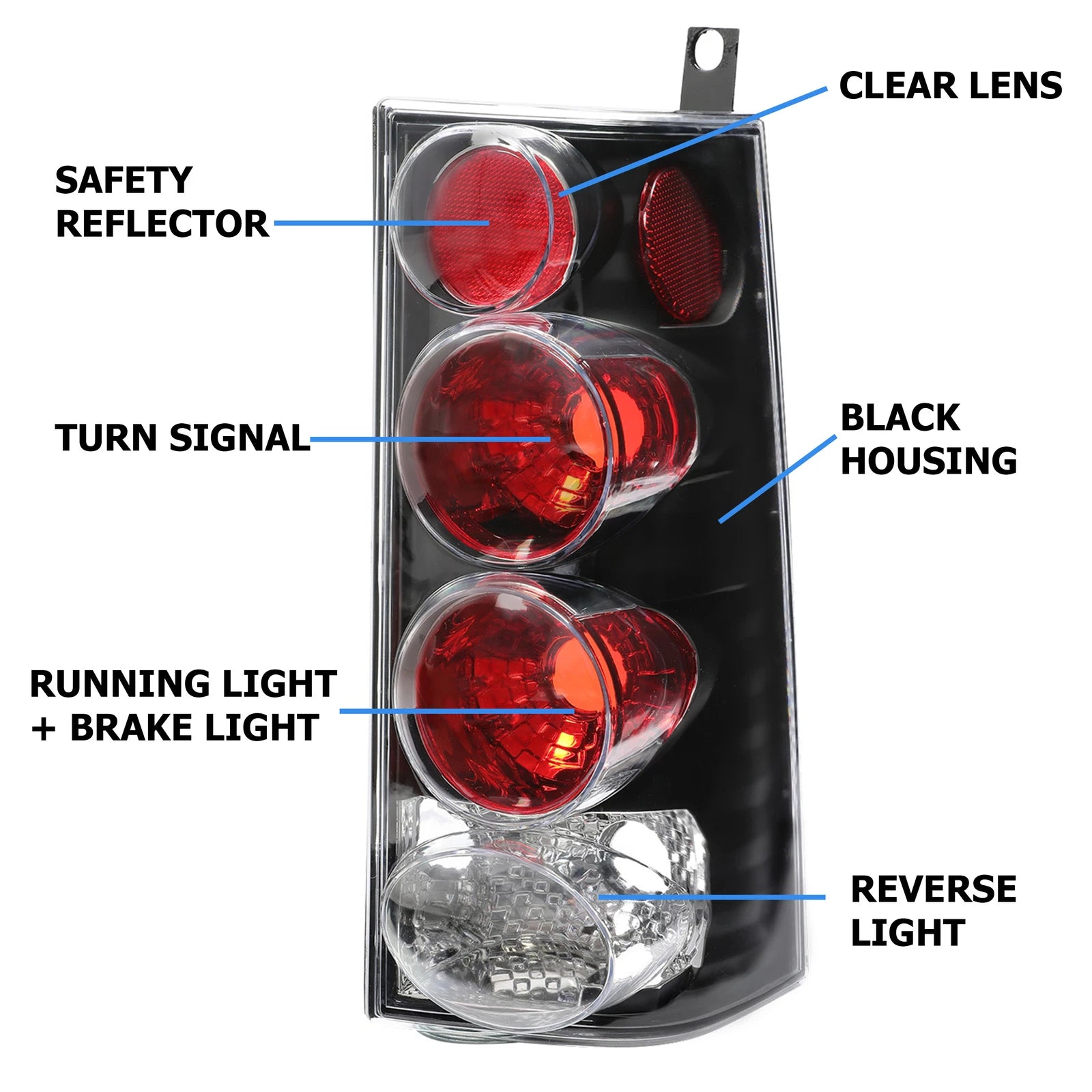 Tail Lights for GMC Savana/Chevrolet Express 1500 2500 3500 (1996–2002)