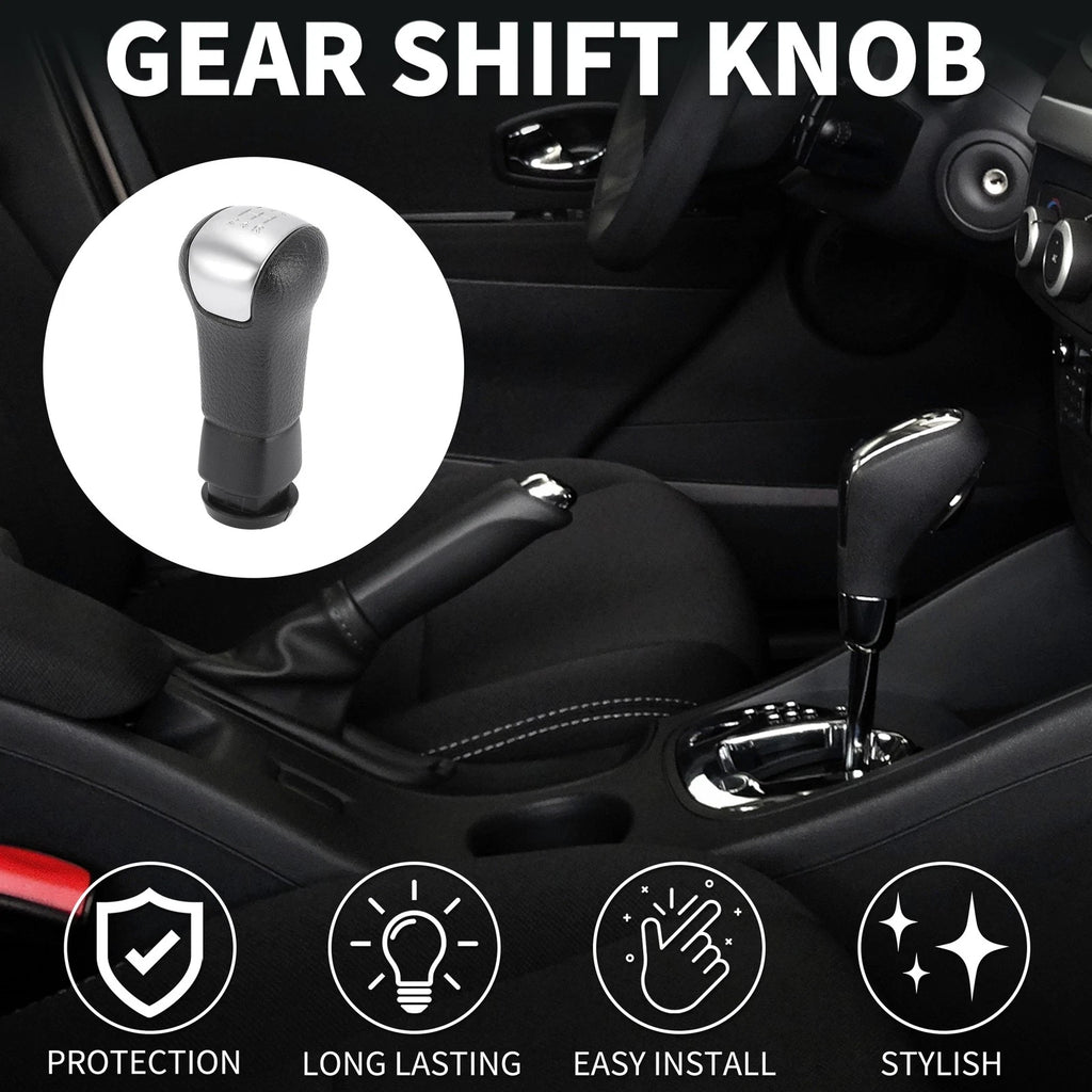 5 Speed Manual Gear Shifter Knob for Nissan X-Trail (2008–2013) Black Plastic