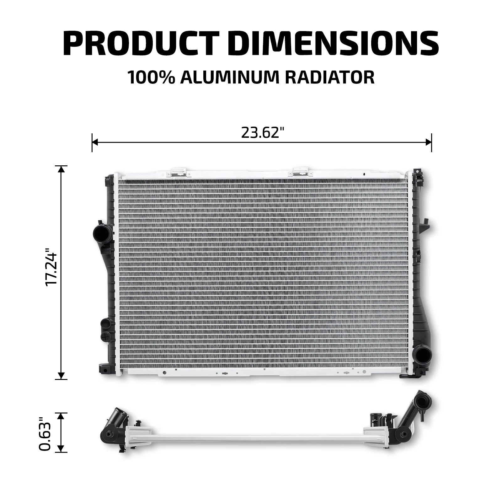 Aluminum Radiator for Ford Focus (2000–2007)