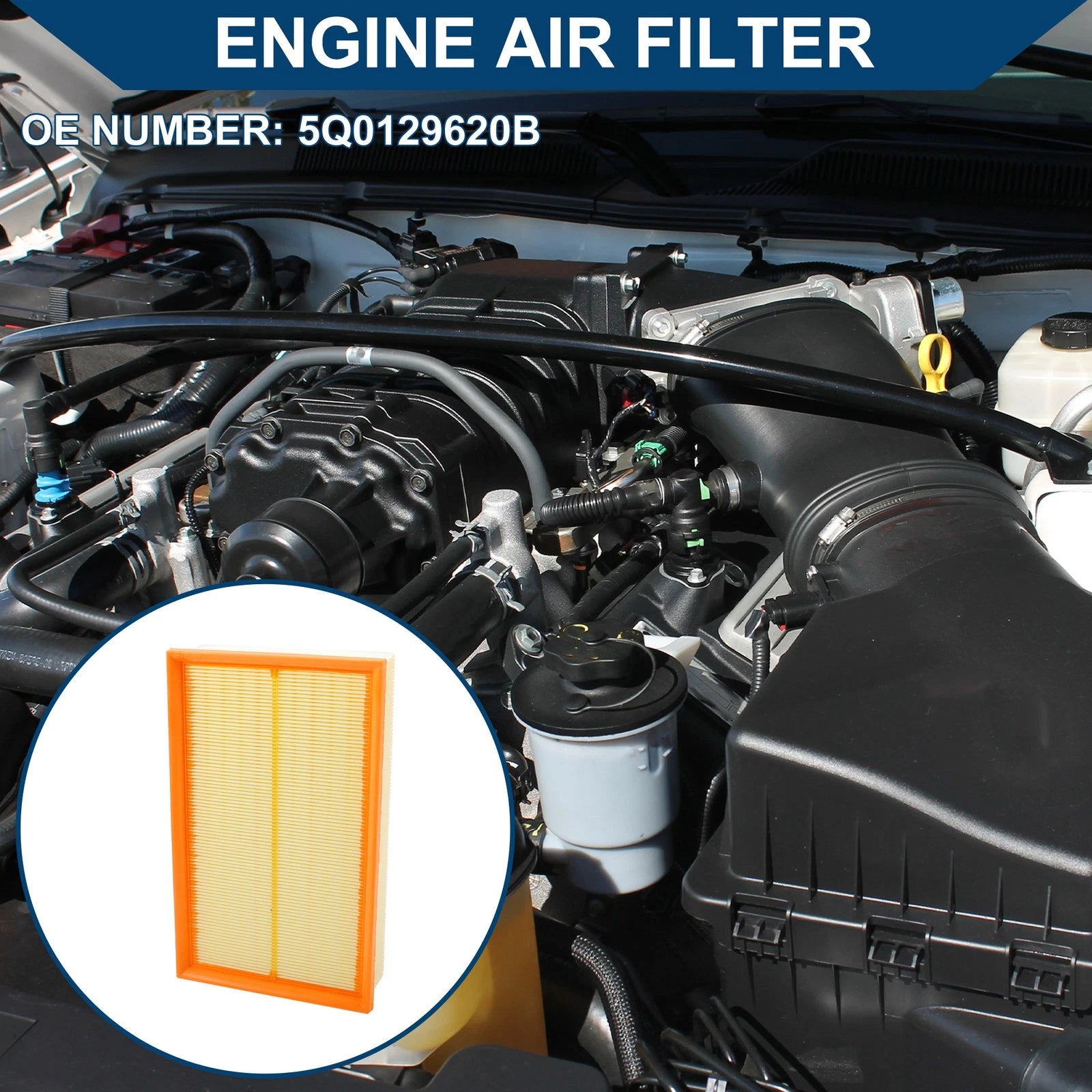 Car Engine Air Filter No. 5Q0129620B for Audi A3 (2015–2020)