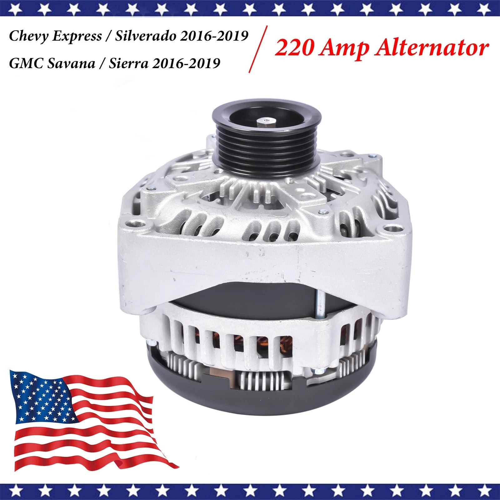 Alternator for Chevrolet Express 2500 3500 GMC Sierra 3500 HD (2015-2020)