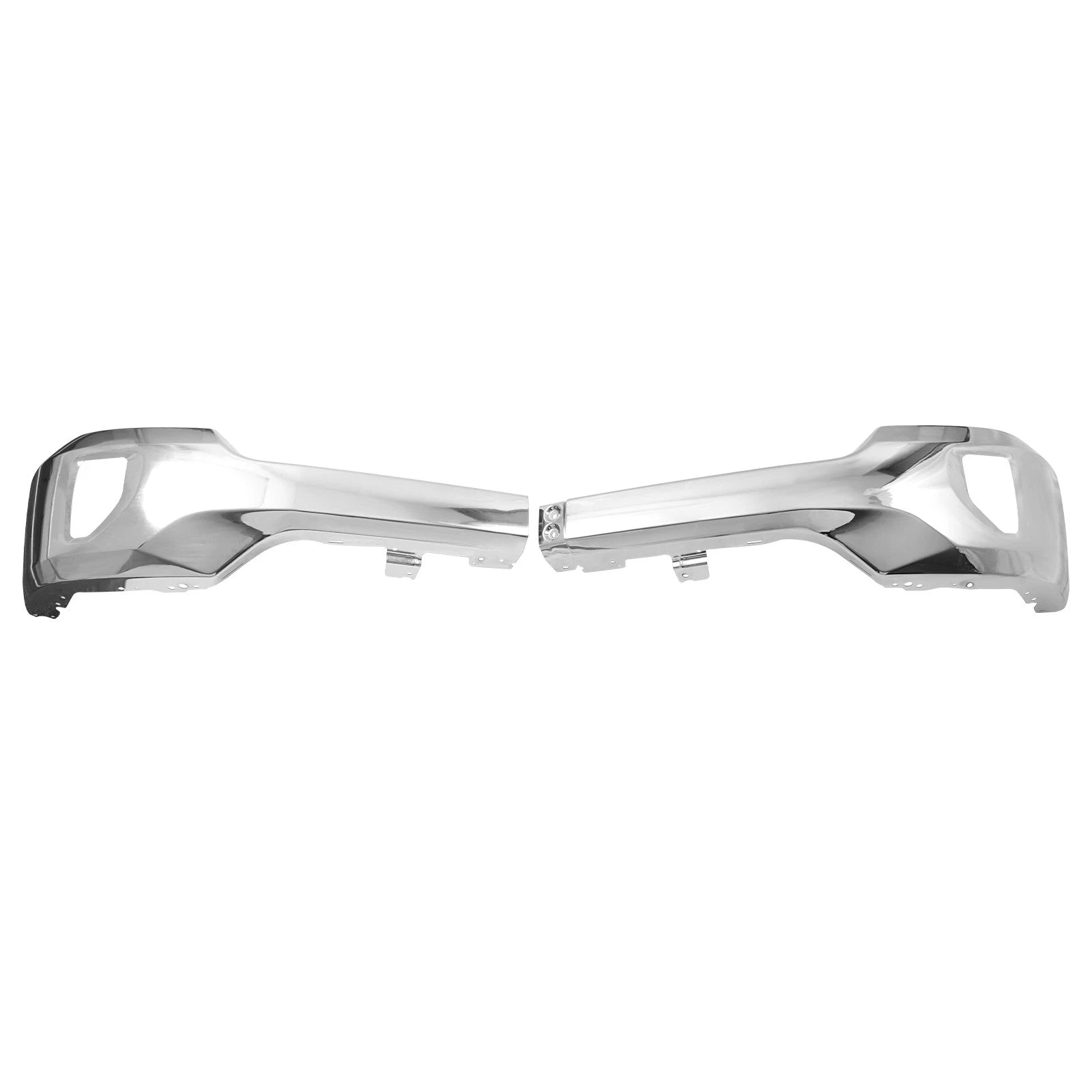 Front Bumper Face Bar with Fog Light Hole Chrome for Chevy Silverado 1500 (2016–2019)