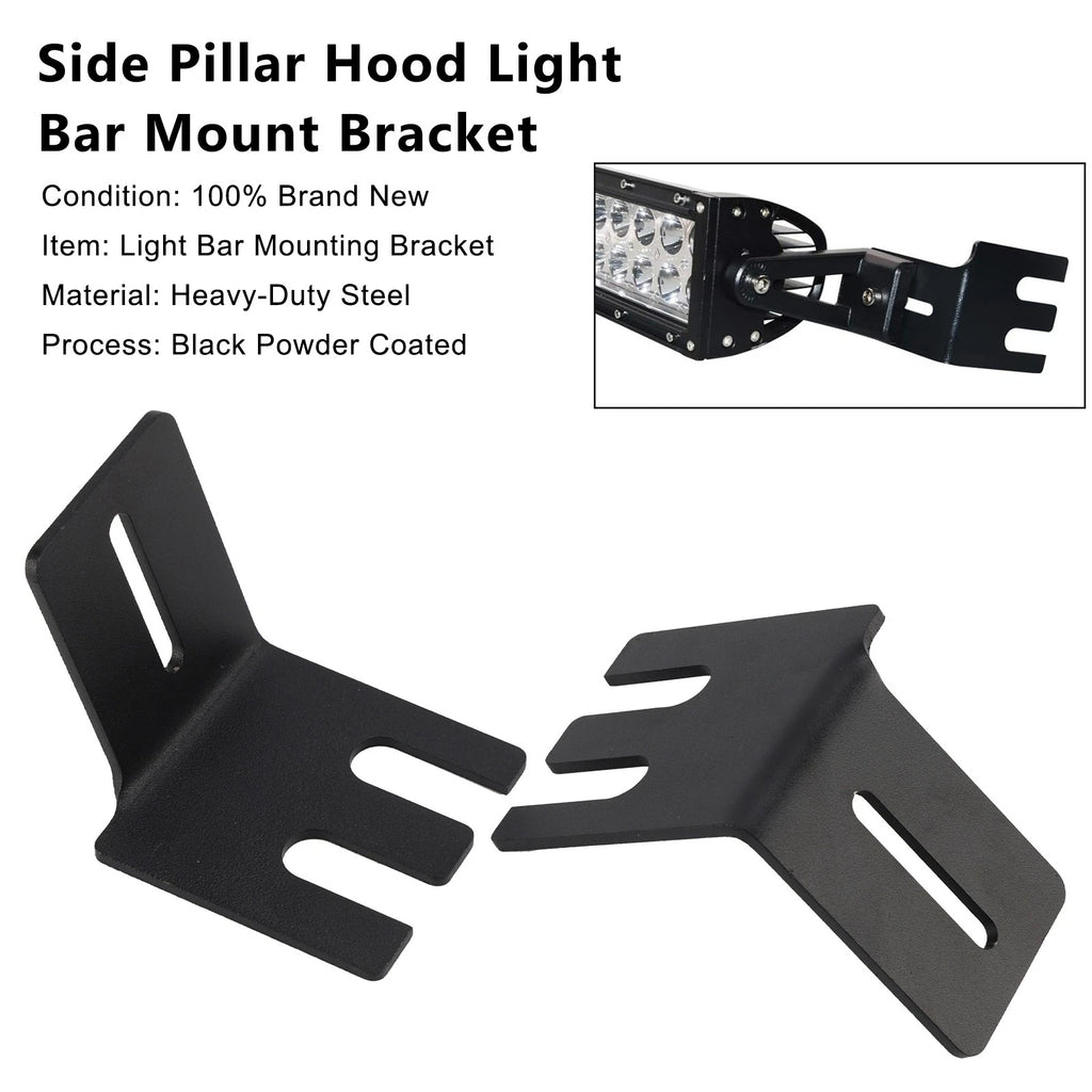 Side Pillar Hood Light Bar Mount Bracket for Honda Pioneer 700 1000 (2014–2023)