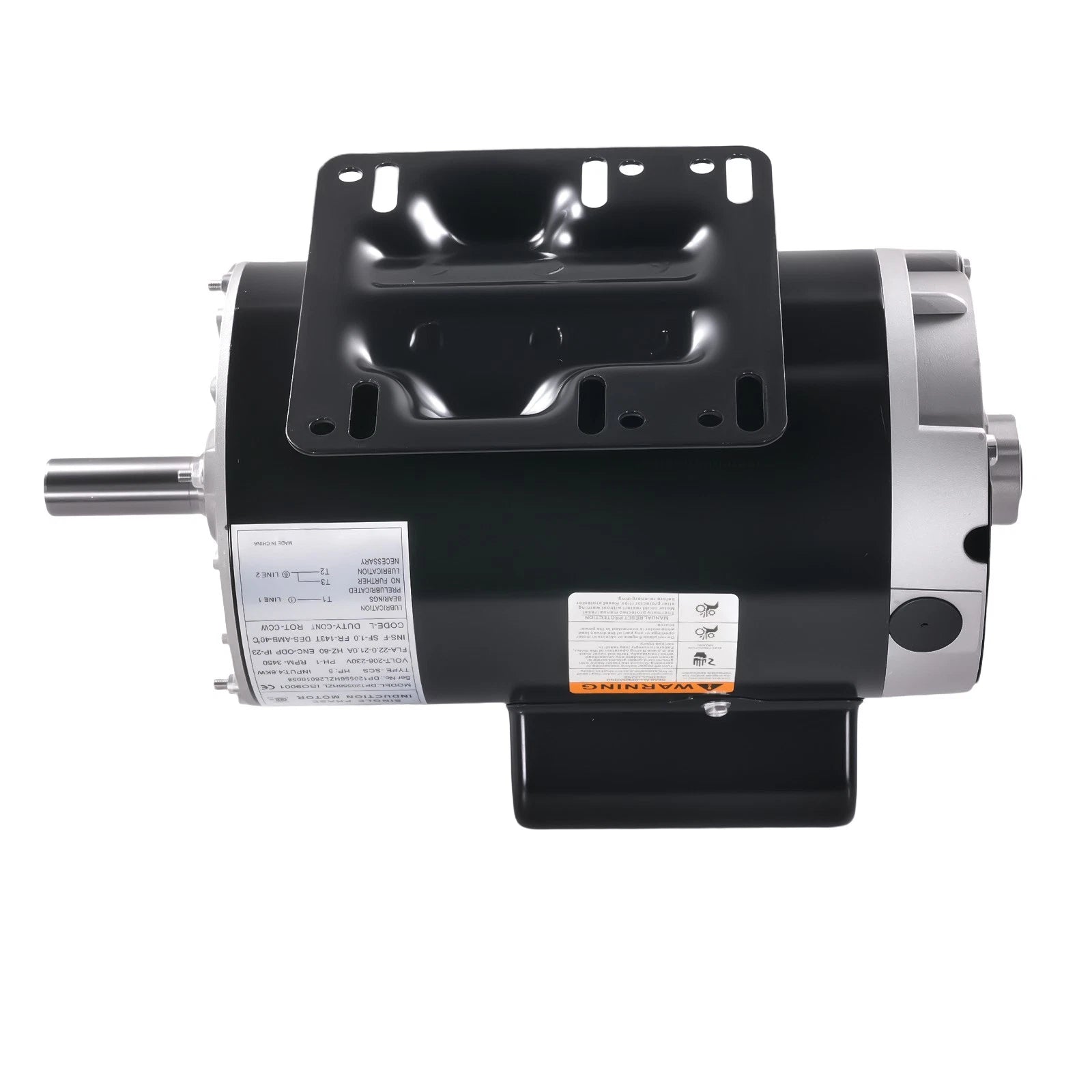 Electric Motor 5 HP 1Phase 230V 3450 RPM 143T 7/8'' Shaft