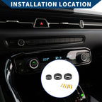 3X AC Radio Volume Switch Knob Cover Ring for Toyota Supra (2018–2022) Black