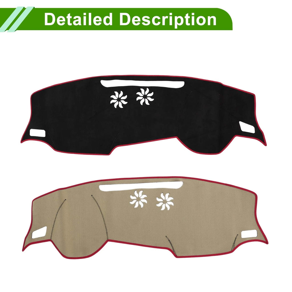 Dashboard Cover Mat for Audi Q3 (2019–2022) Sun Protector Black Red