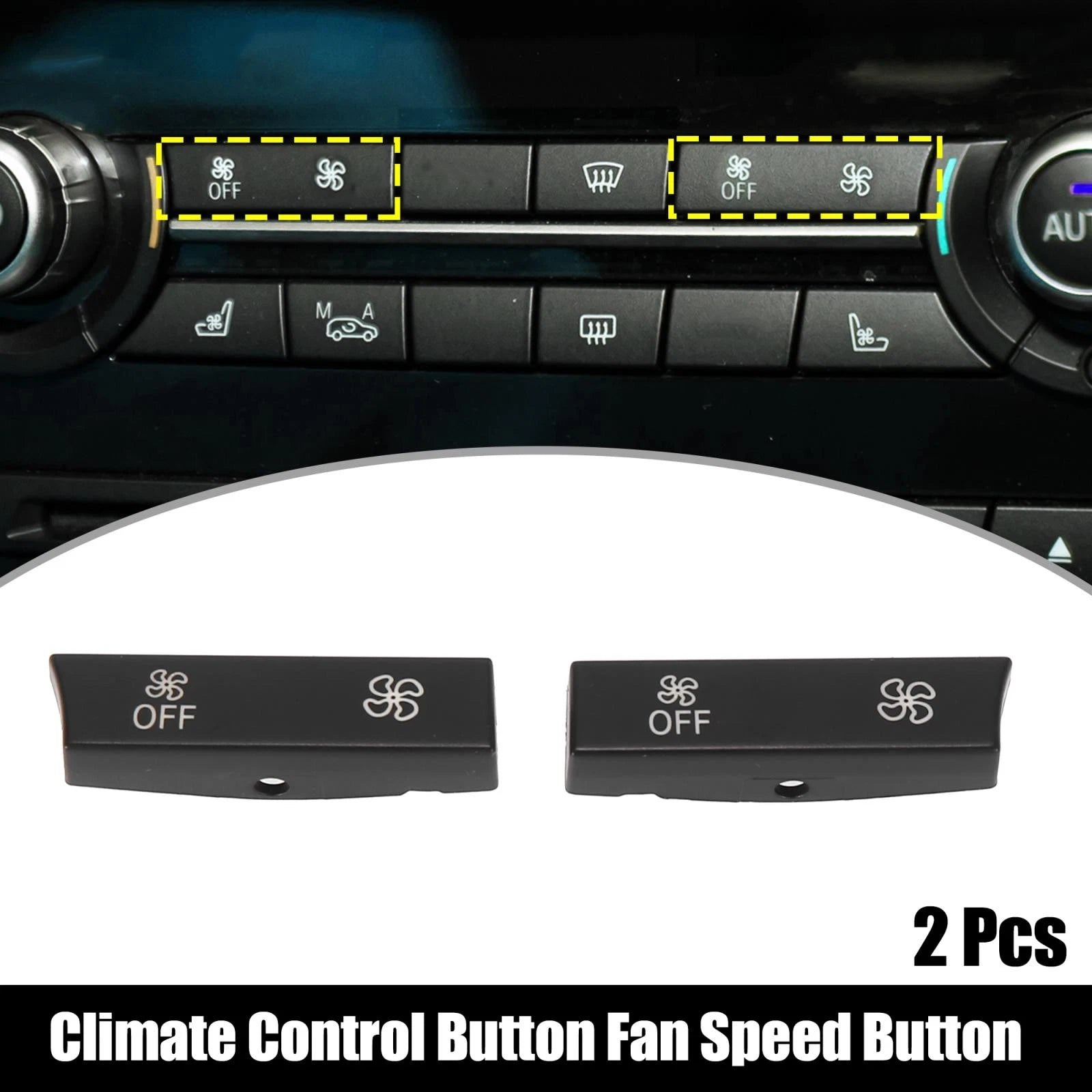 2pcs AC Climate Control Fan Speed Buttons for BMW 5 Series F07 F10 6 Series F06