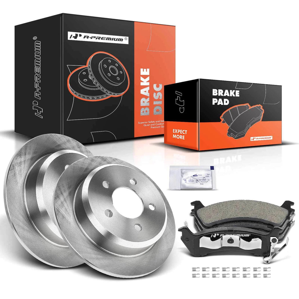 Rear Disc Brake Rotors & Ceramic Pads for Jeep Grand Cherokee (1994–1998)