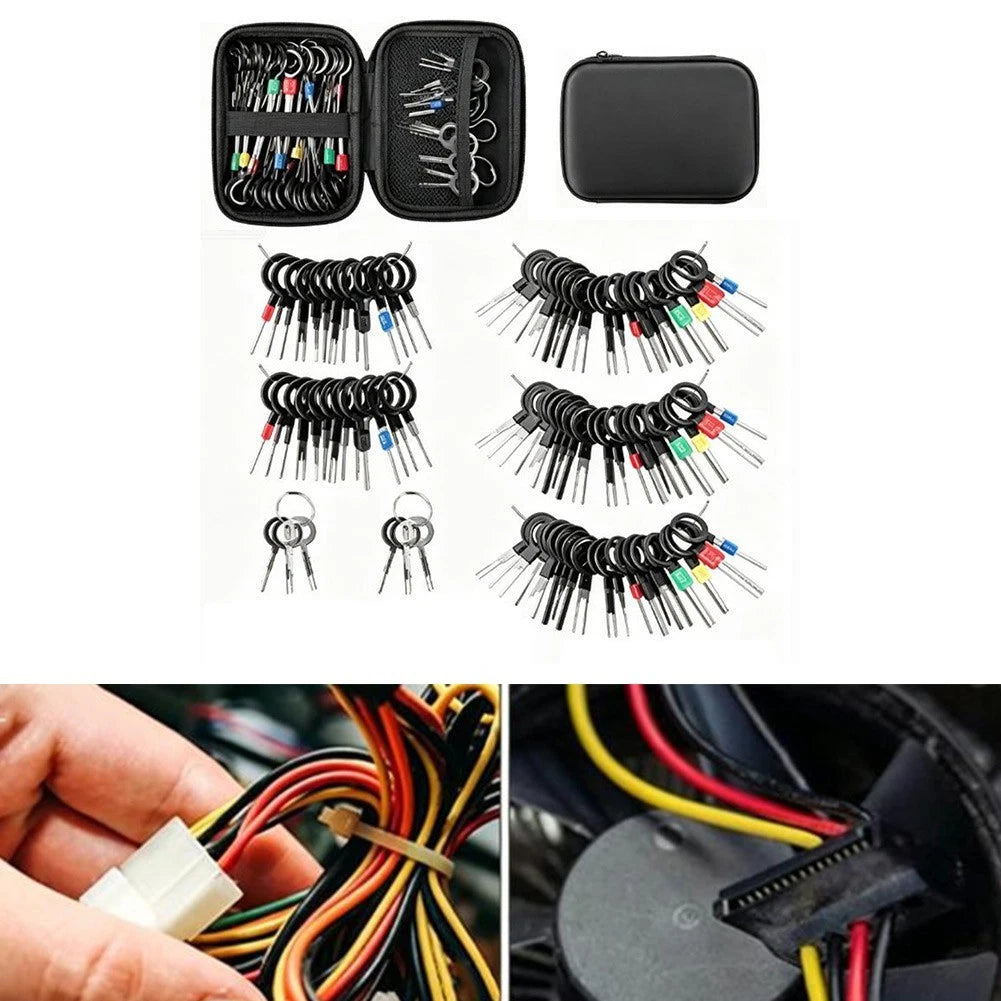 82-Piece Terminal Extraction Tool Kit for Car Audio & ECU Connectors