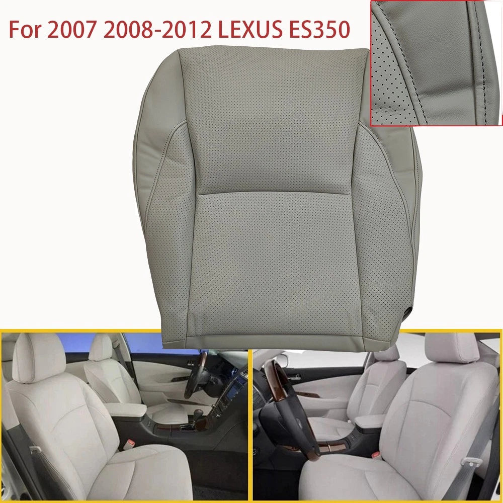 Driver Side Bottom Perforated Leather Seat Cover Gray for Lexus ES350 (2007–2012)