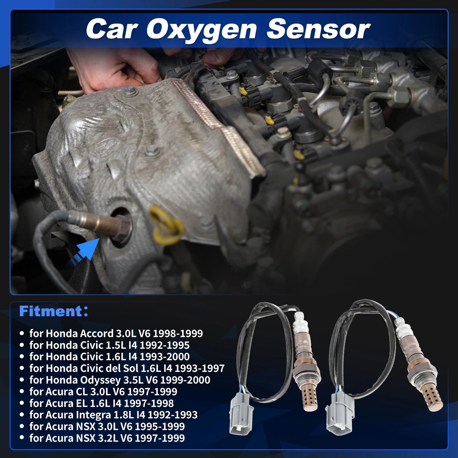 2X Upstream & Downstream Oxygen Sensor for Honda Odyssey 3.5L V6 (1999–2000)