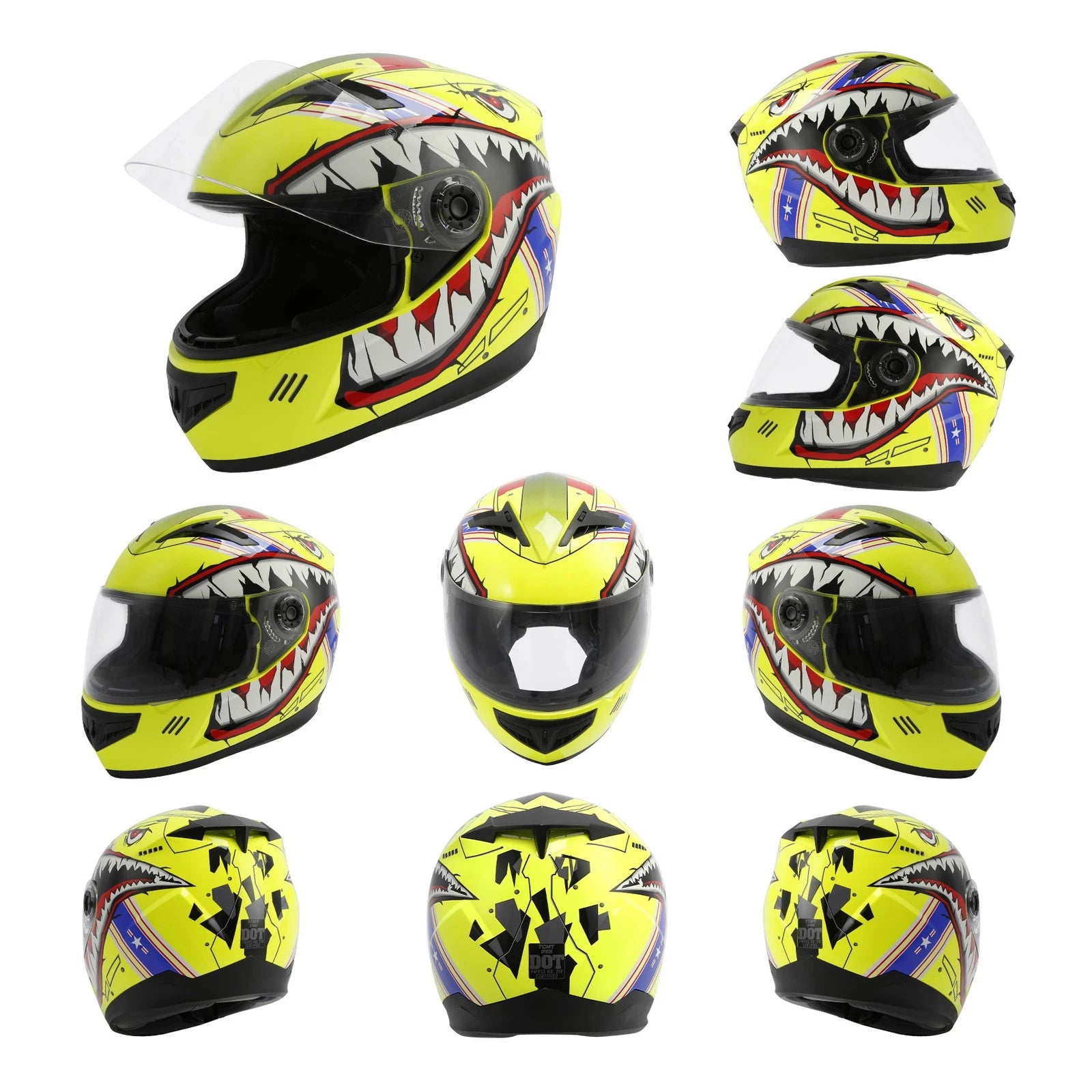 Youth Full Face Helmet for Motorcycle Offroad Dirt Bike (S-XXL)