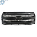Front Grille for Ford F150 (2015–2017) Gloss Black King Ranch Style