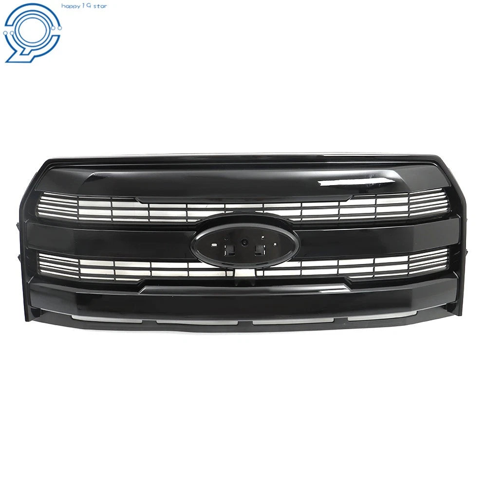 Front Grille for Ford F150 (2015–2017) Gloss Black King Ranch Style