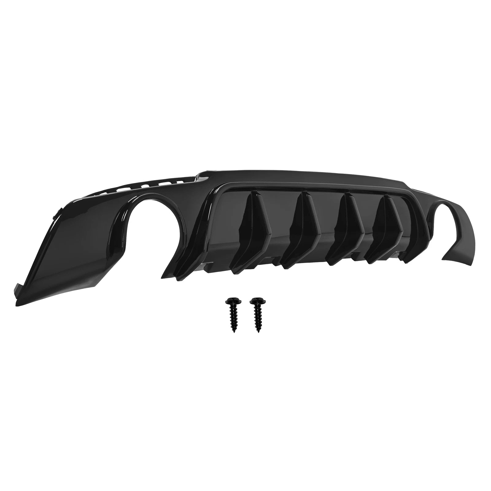 Black Dual Exhaust Rear Bumper Lip Diffuser for Chrysler 300 (2015-2023)