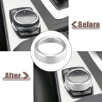 Knob Cover Ring for BMW Series X3 X4 X5 X6 Silver Tone