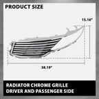 Set of 2 Front Upper Grilles for Lincoln MKZ (2013–2016)