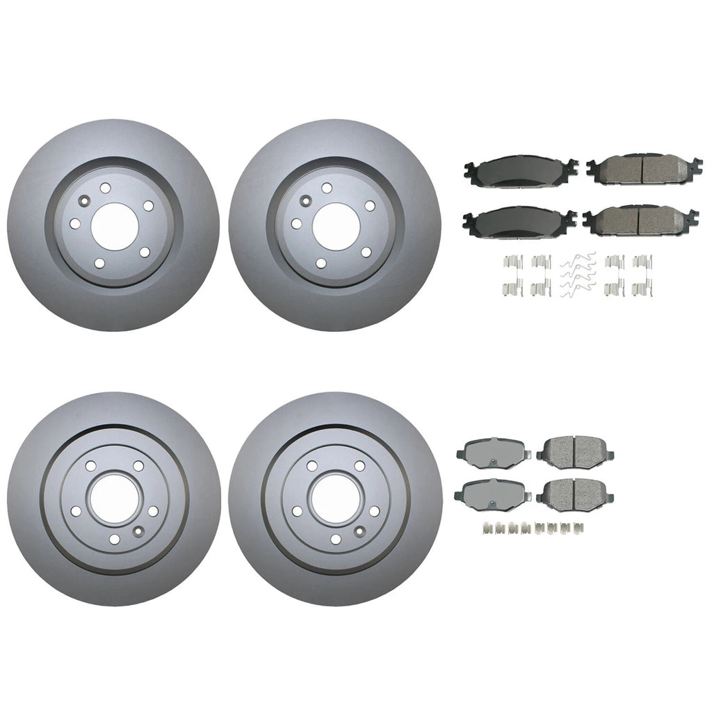 Front & Rear Brake Kit Disc Rotors & Akebono Ceramic Pads for Ford Lincoln