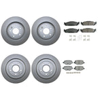 Front & Rear Brake Kit Disc Rotors & Akebono Ceramic Pads for Ford Lincoln
