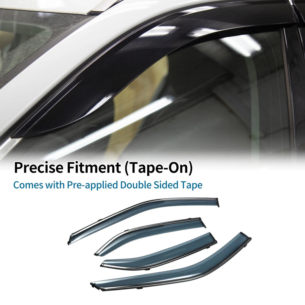 Set of 4 Window Deflectors for Mitsubishi Lancer (2008–2017)