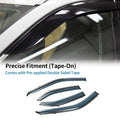 Set of 4 Window Deflectors for Mitsubishi Lancer (2008–2017)