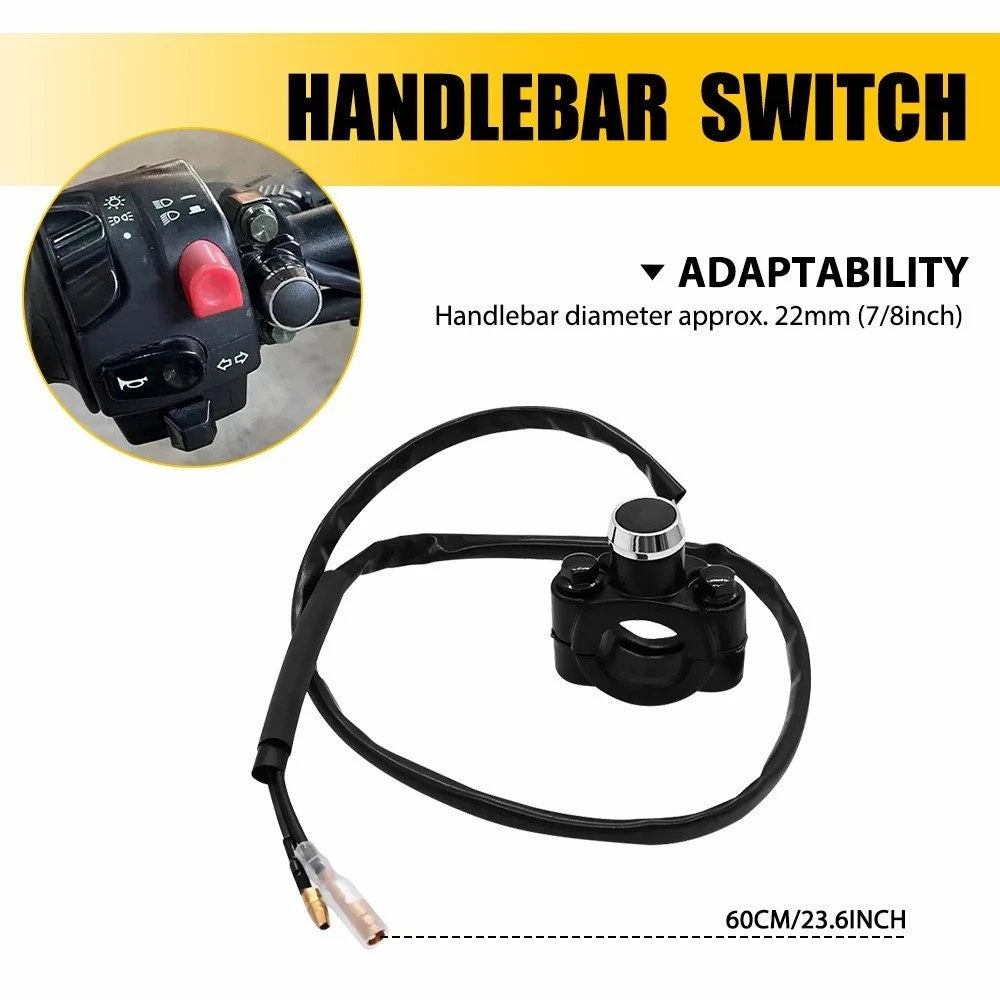 7/8" Handlebar Headlight Fog Light ON OFF Switch for Motorcycle/Bicycle