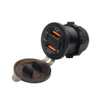 12V 24V Dual USB Fast Power Charger Adapter Socket for Car Boat