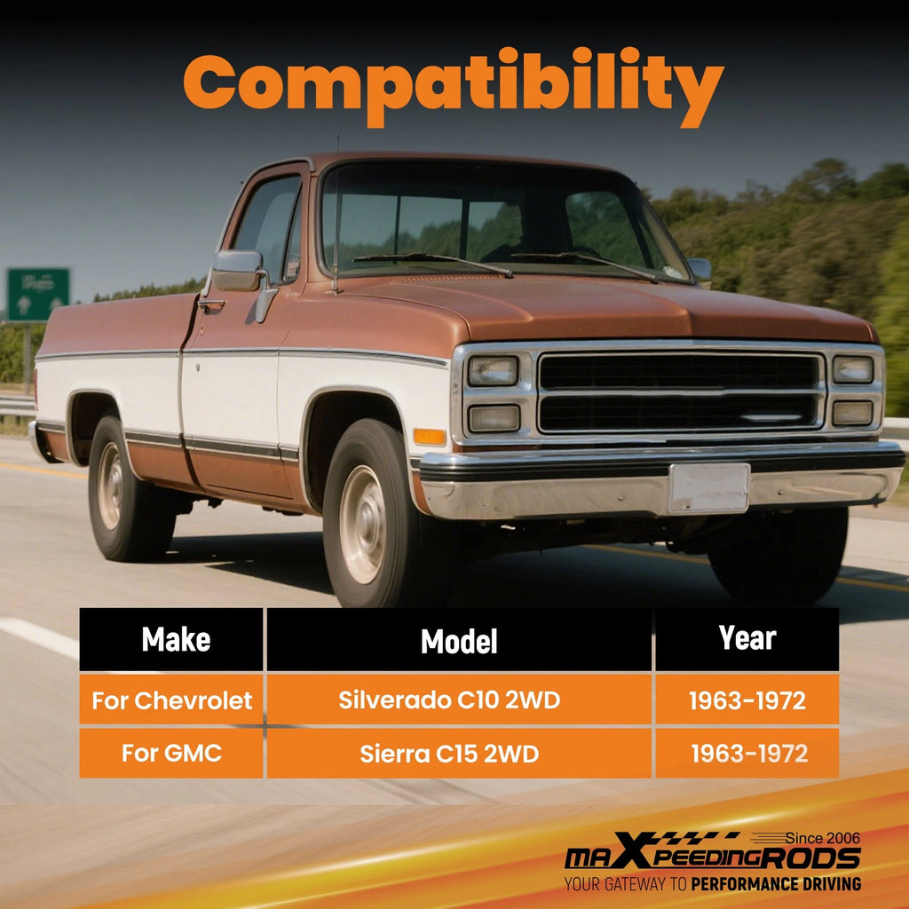 2" Front and 4" Rear Lowering Springs for Chevrolet C10/C15 (1963–1972)
