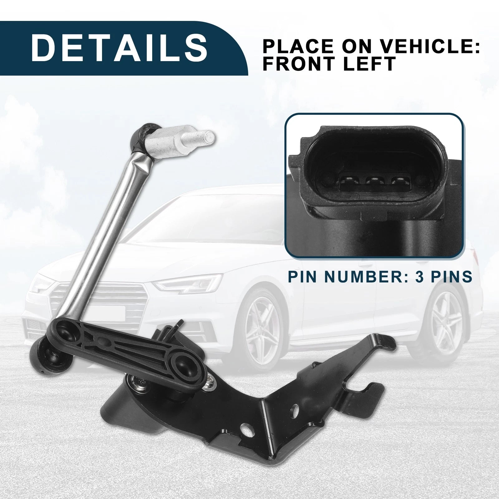 Air Suspension Ride Height Level Sensor for Audi A4 (2002–2008) No. 8W0941285C/8W0941285E