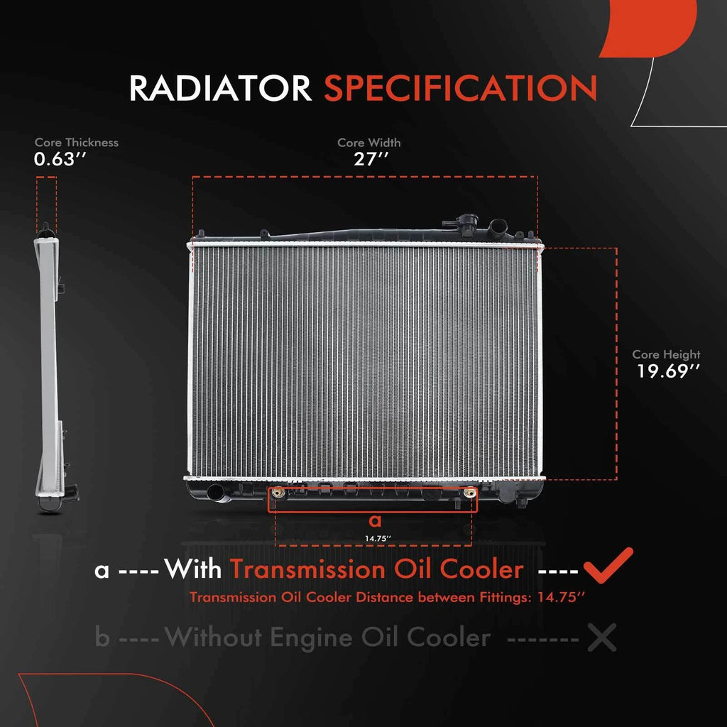 Radiator with Trans Oil Cooler for Nissan Pathfinder (2001–2004)