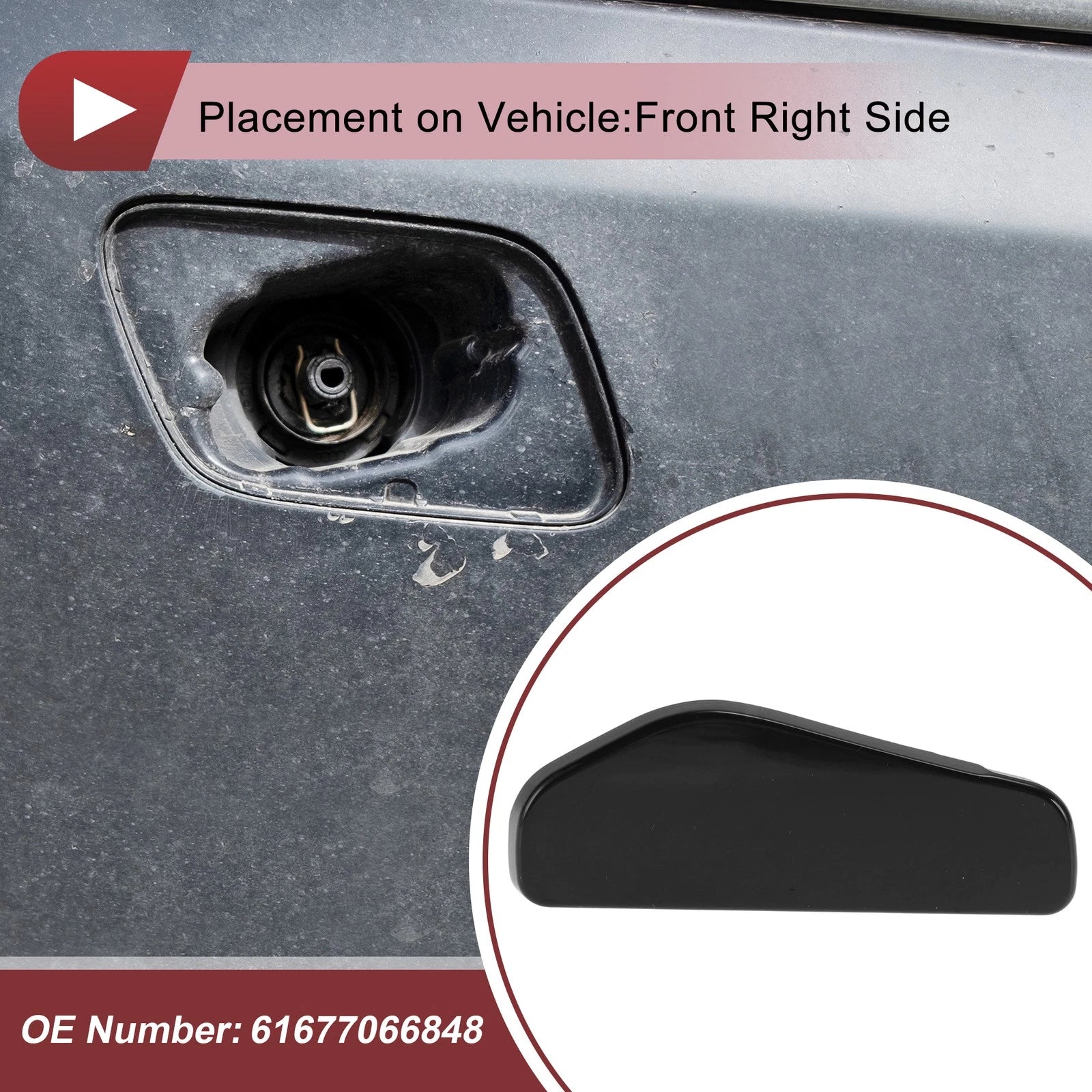Headlight Washer Nozzle Cover Cap No. 61677066848 for BMW E46 (2001–2005)