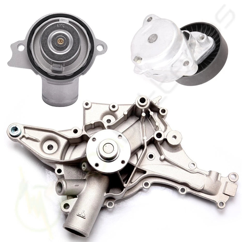 Water Pump, Thermostat, Tensioner for Mercedes-Benz C320 C240 CL500 (2001–2005)