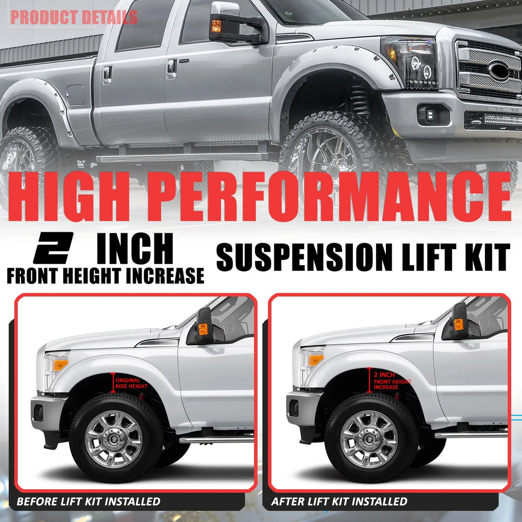 2" Steel Front Strut Top Mount Lift Kit Spacers for Ford F-150 (2005–2022)