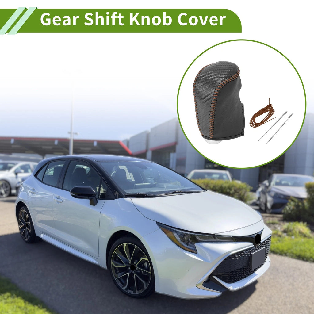 Gear Shift Knob Cover for Nissan Sentra (2013–2019) Black Carbon Fiber
