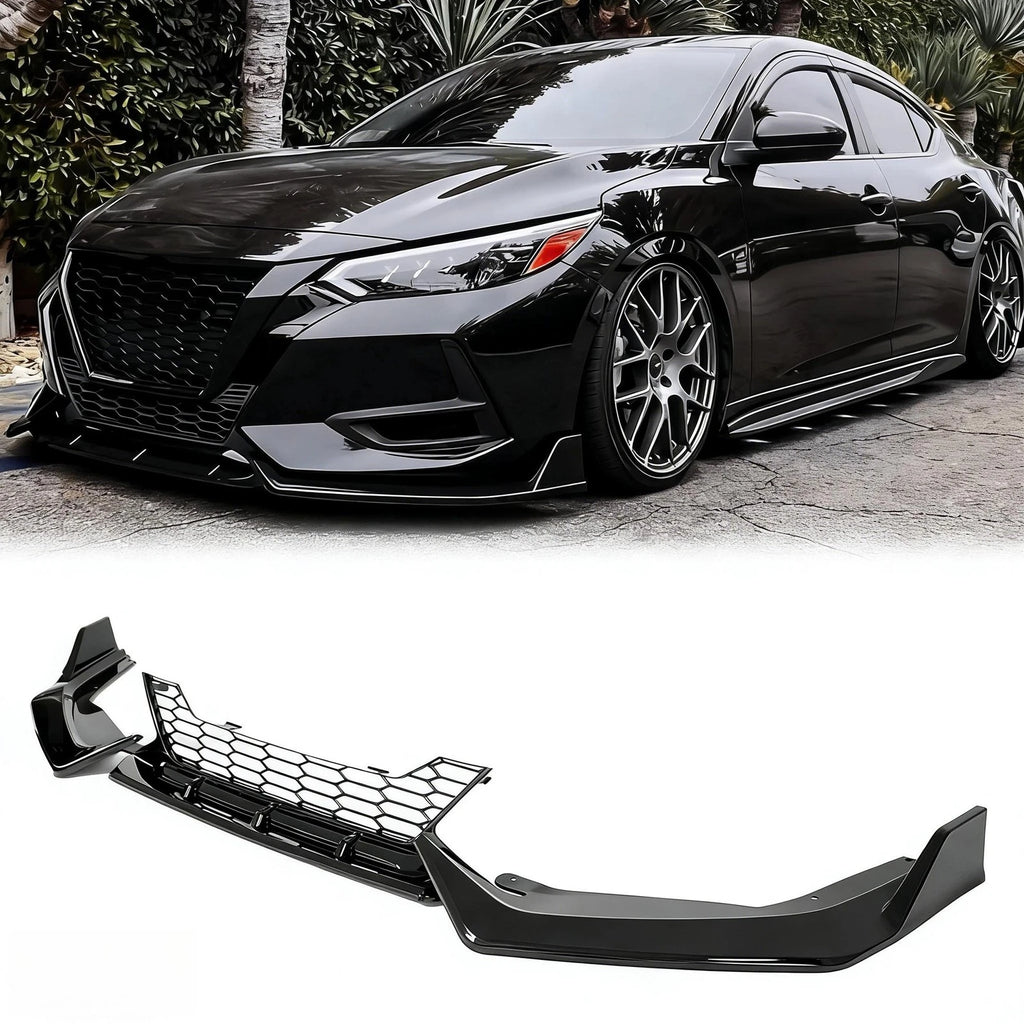 Skyline Style Front Bumper Lip Splitter for Nissan Sentra SV (2020–2023)