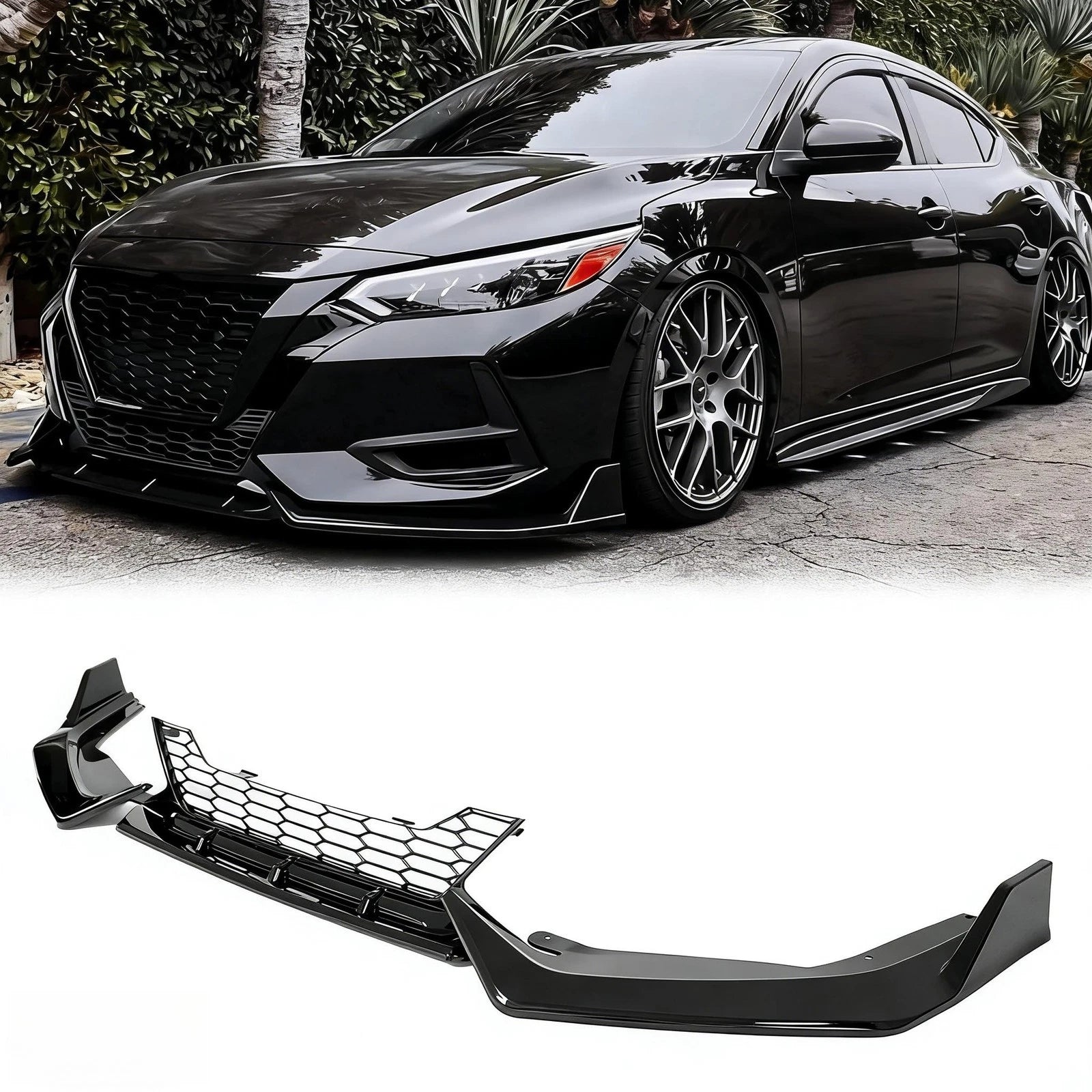 Skyline Style Front Bumper Lip Splitter for Nissan Sentra SV (2020–2023)