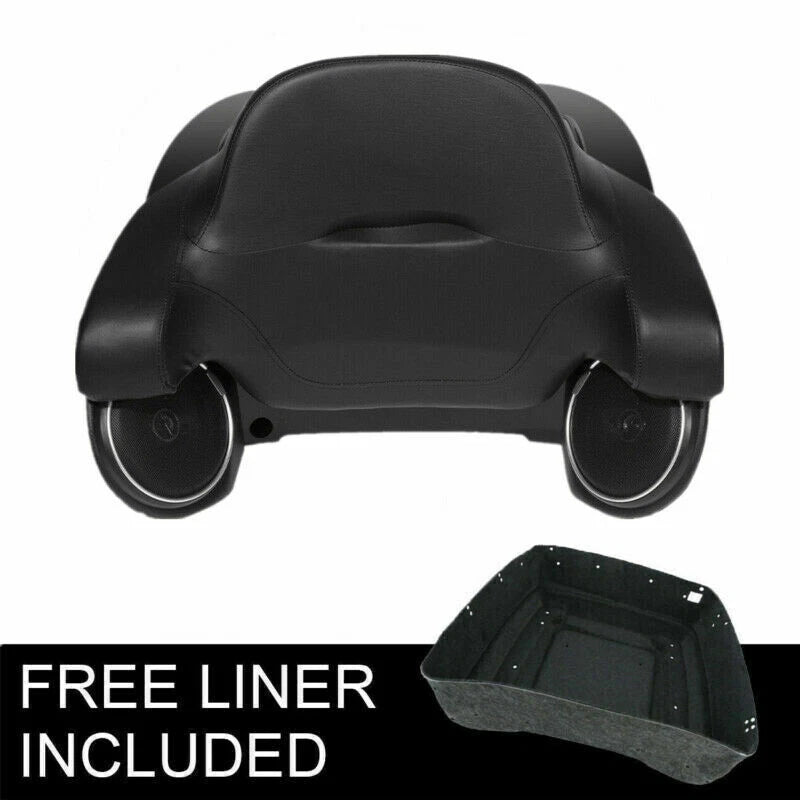 Matte Black Trunk Backrest Pad Speakers for Harley Street Glide (2014–2026)