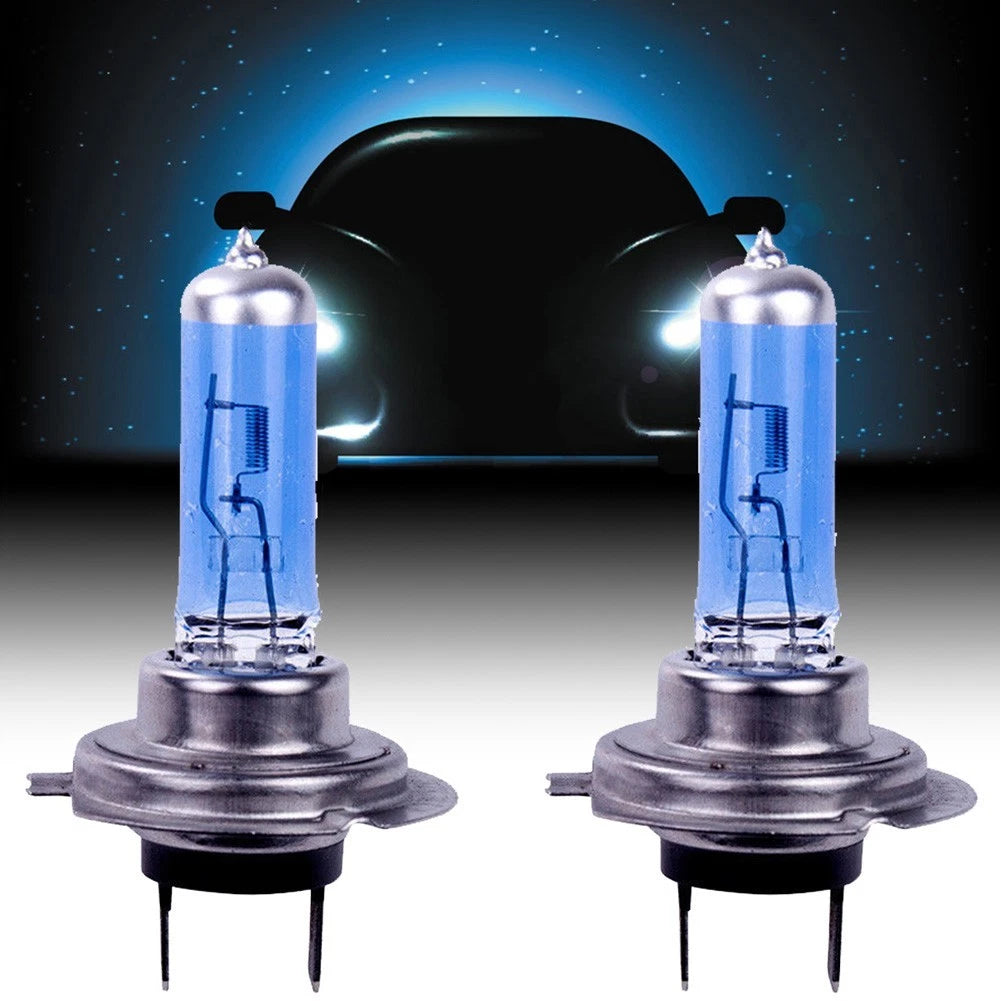 2X H7 100W Xenon Halogen Headlight Bulbs for Cars (12V)