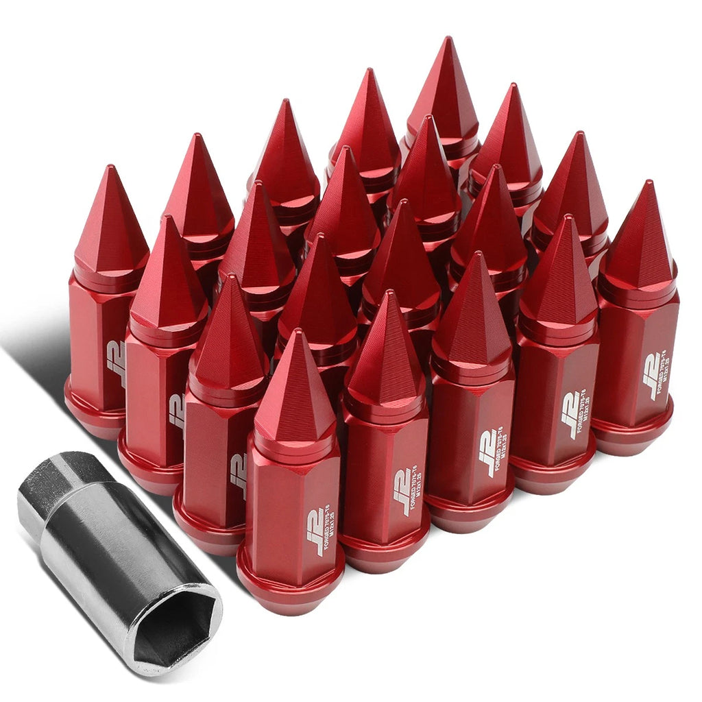 20Pcs J2 7075 Forged Aluminum M12x1.25 Spiky Cap Lug Nuts for Universal