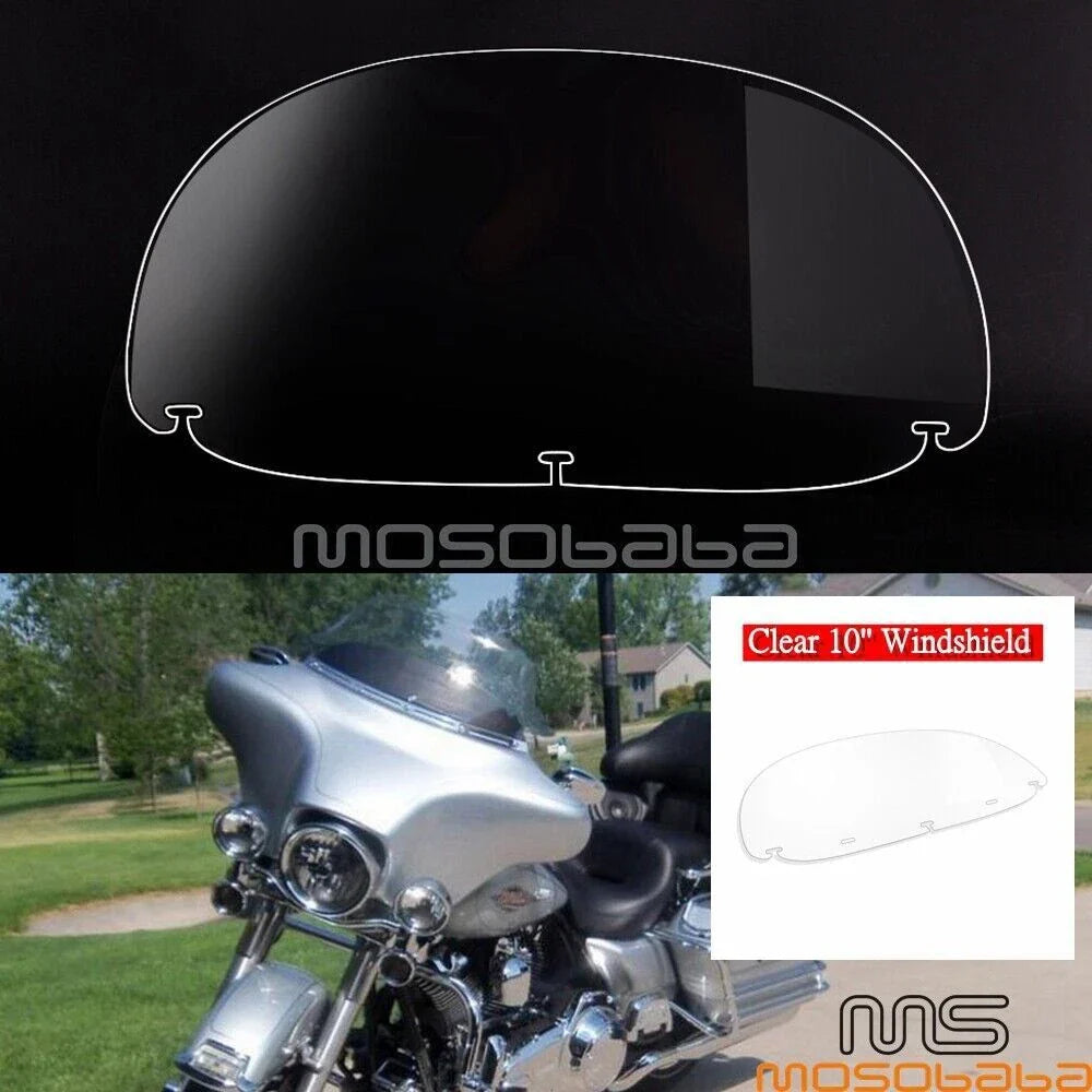10'' Clear Windshield for Harley Road Glide Dyna Wide Glide FXD (2010-2023)