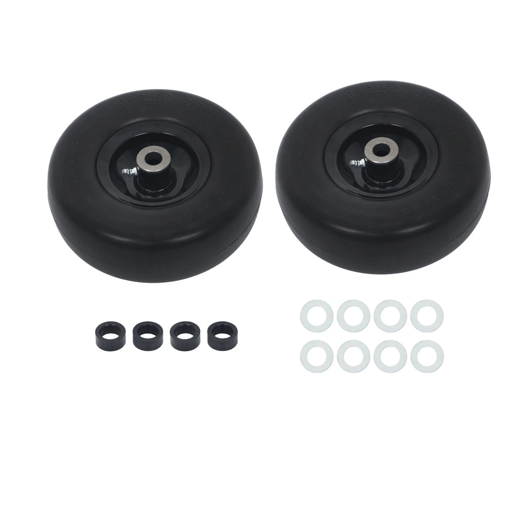 2-Pack Flat Free Tire and Wheel Assembly for Lawnmower (YYYY–YYYY)