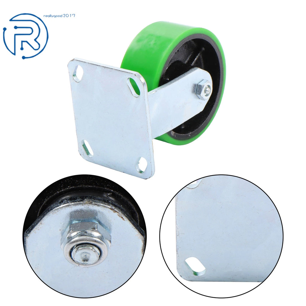 5-Inch Green Casters Wheels for Carts (1000 lbs Capacity)